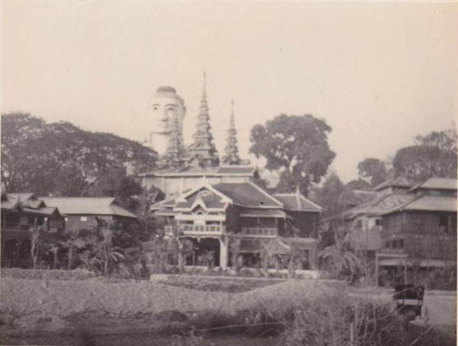 Wingaba c. 1935 - with the old Reclining Buddha in back