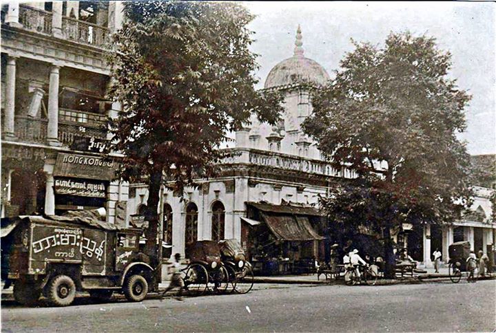 Opposite the Scott Market - Montgomery Street (now Bogyoke Aung San Street) c. 1935