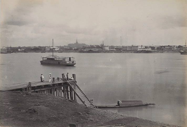 A view of Rangoon from Dalla c. 1868