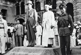 President Sao Shwe Thaik and Sir Hubert Rance at the first Independence Day ceremony